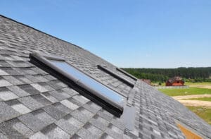 View of skylights on a roof